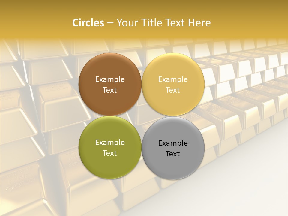 Gold Treasury Business PowerPoint Template