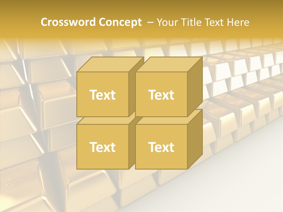 Gold Treasury Business PowerPoint Template