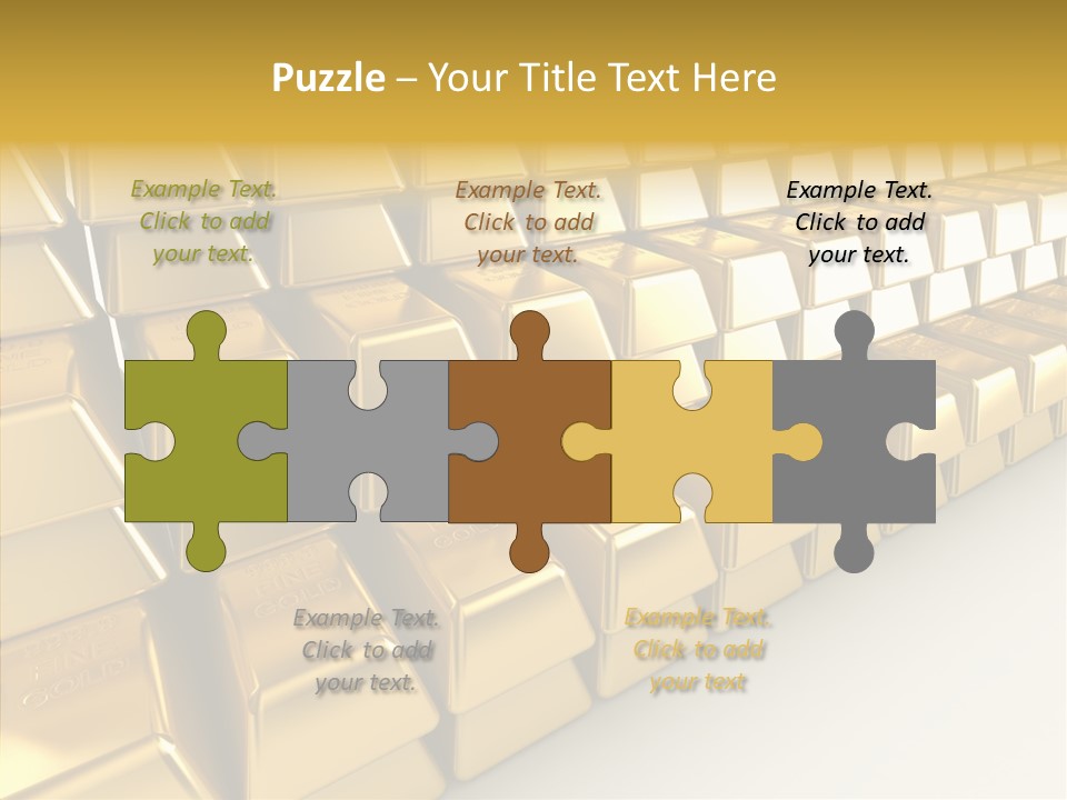 Gold Treasury Business PowerPoint Template