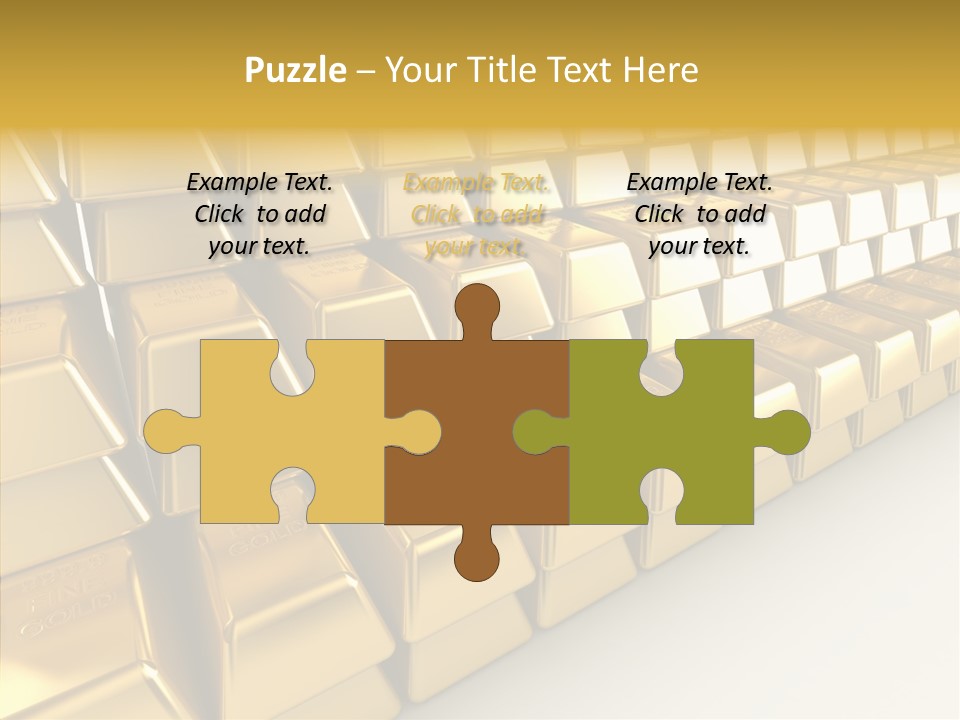 Gold Treasury Business PowerPoint Template