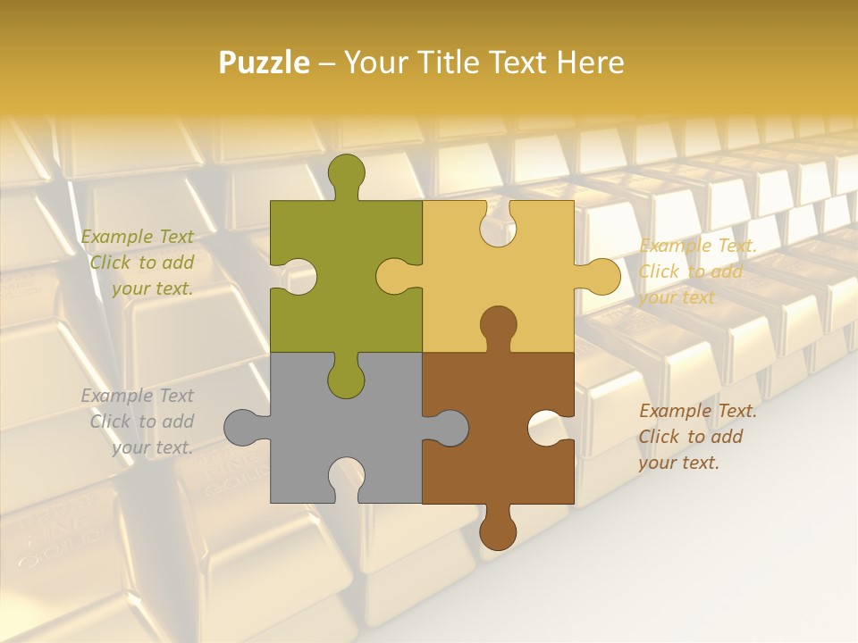 Gold Treasury Business PowerPoint Template