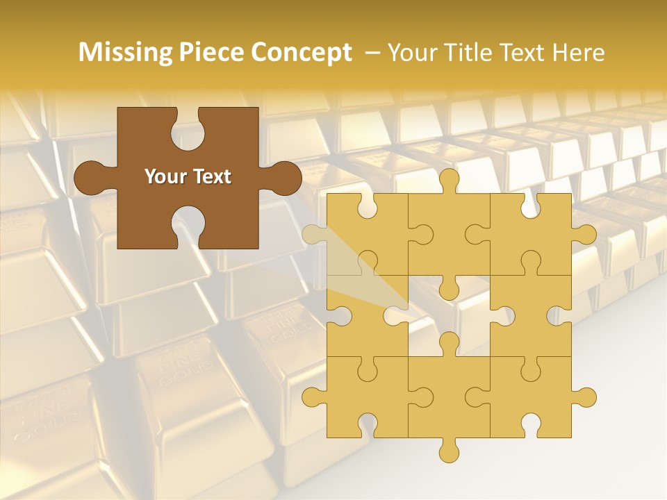 Gold Treasury Business PowerPoint Template