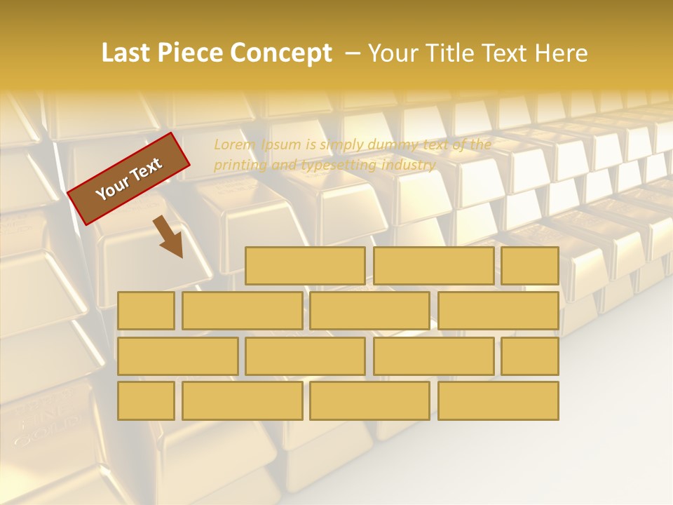 Gold Treasury Business PowerPoint Template