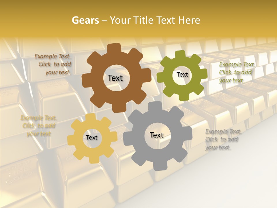 Gold Treasury Business PowerPoint Template