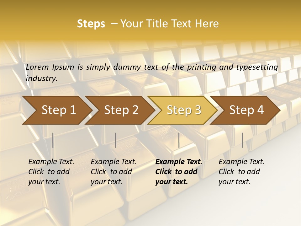 Gold Treasury Business PowerPoint Template