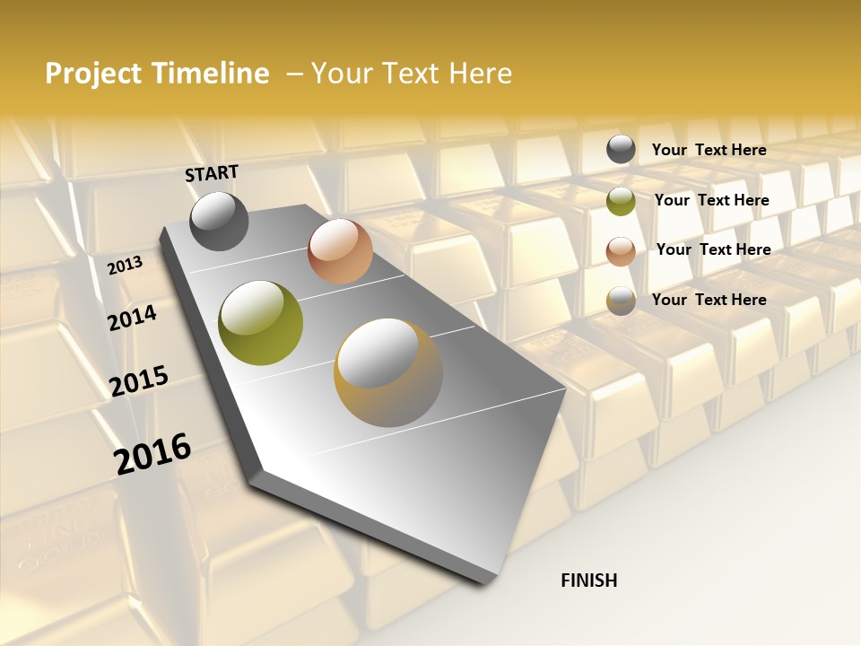 Gold Treasury Business PowerPoint Template