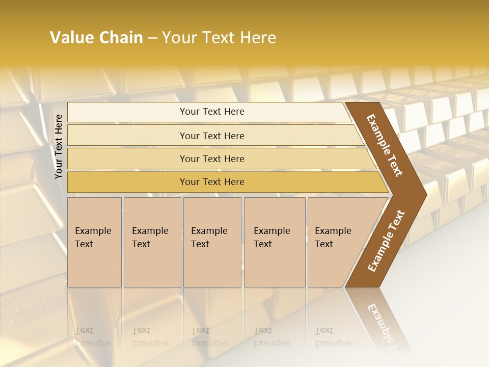 Gold Treasury Business PowerPoint Template