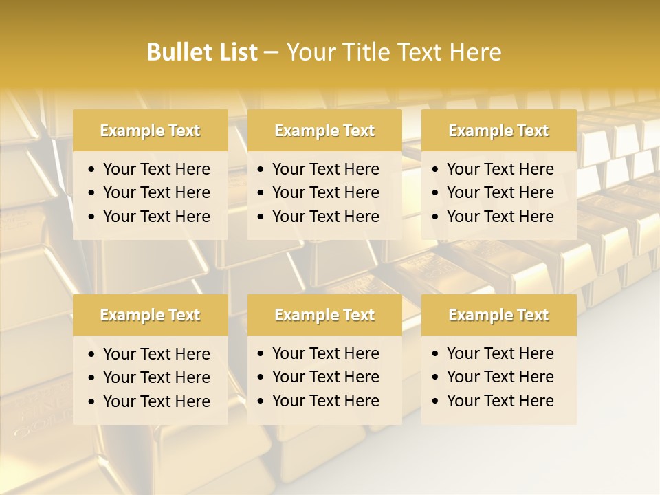 Gold Treasury Business PowerPoint Template