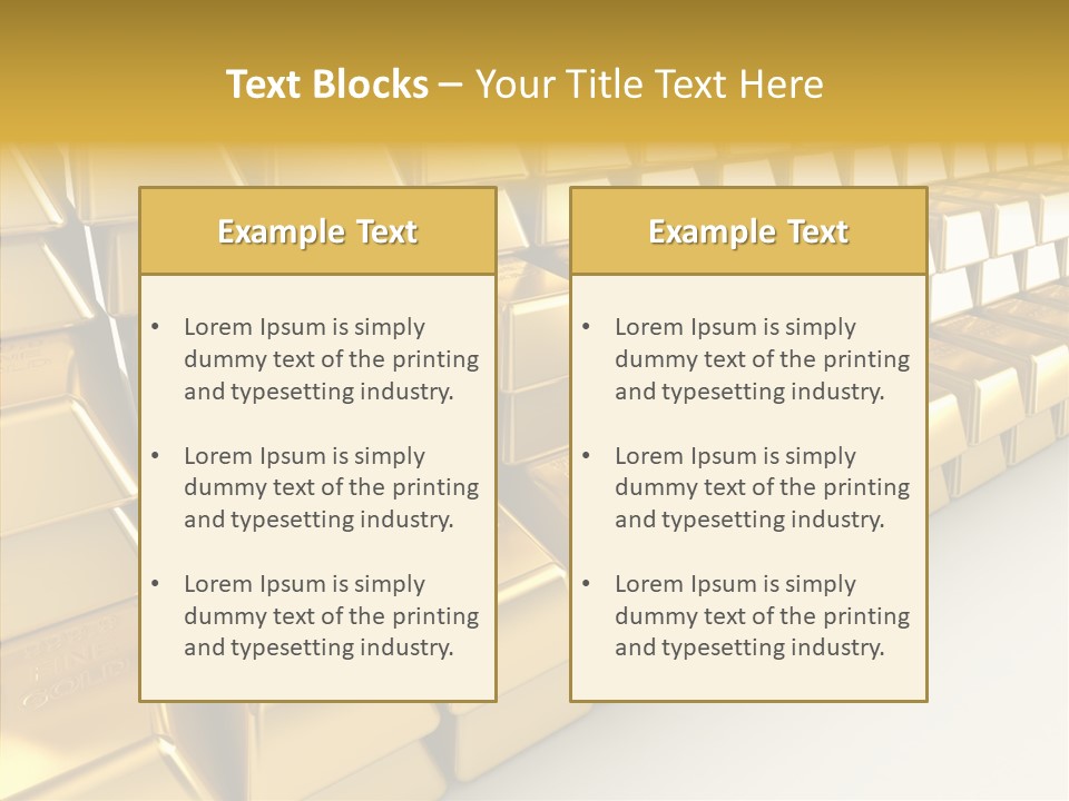 Gold Treasury Business PowerPoint Template