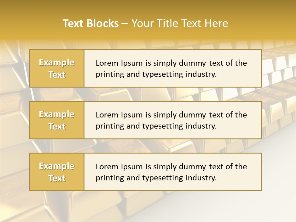 Gold Treasury Business PowerPoint Template