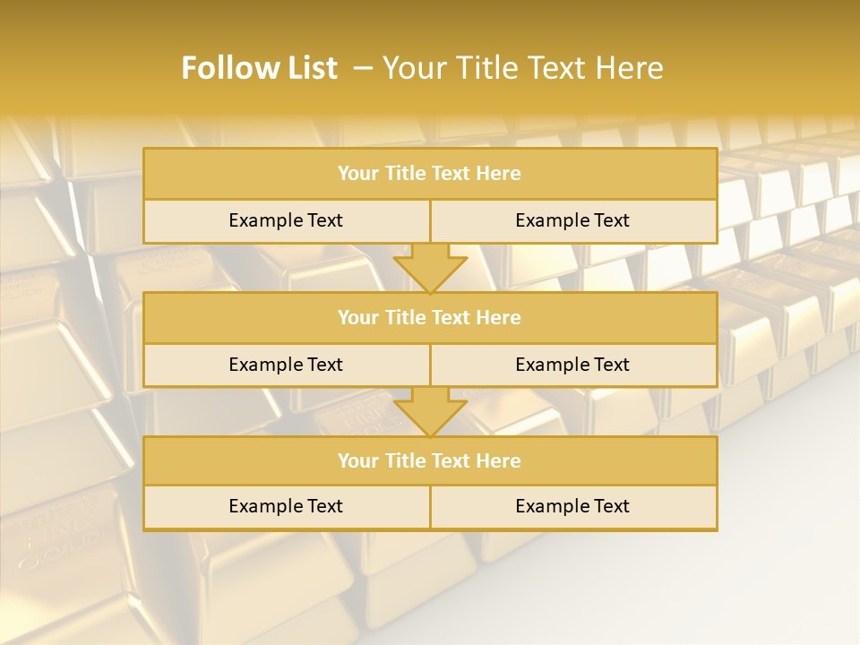 Gold Treasury Business PowerPoint Template