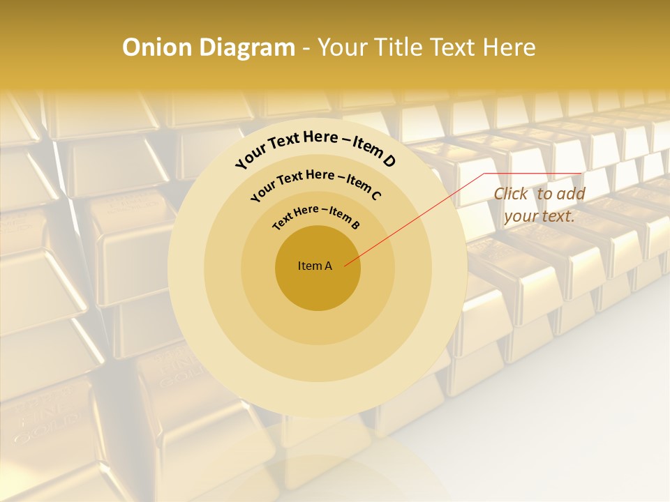 Gold Treasury Business PowerPoint Template