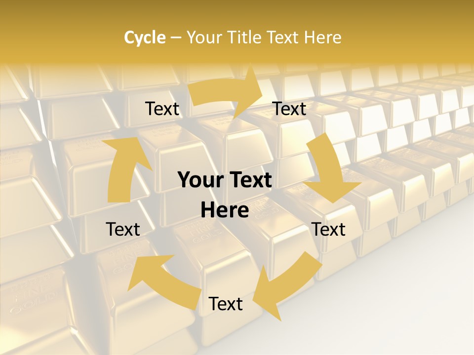 Gold Treasury Business PowerPoint Template