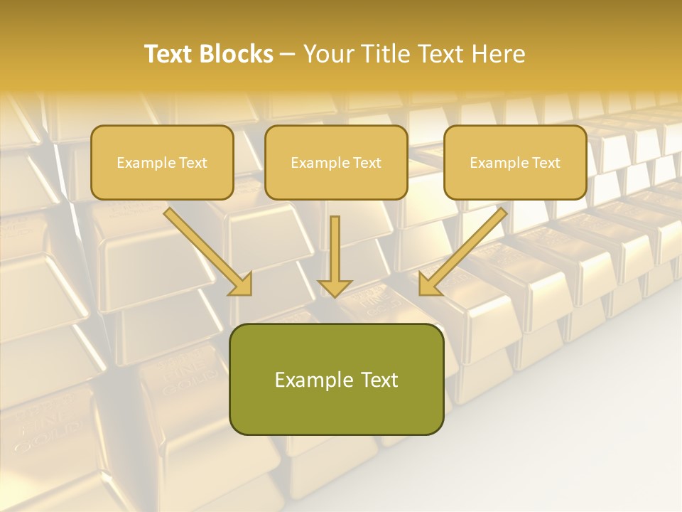 Gold Treasury Business PowerPoint Template