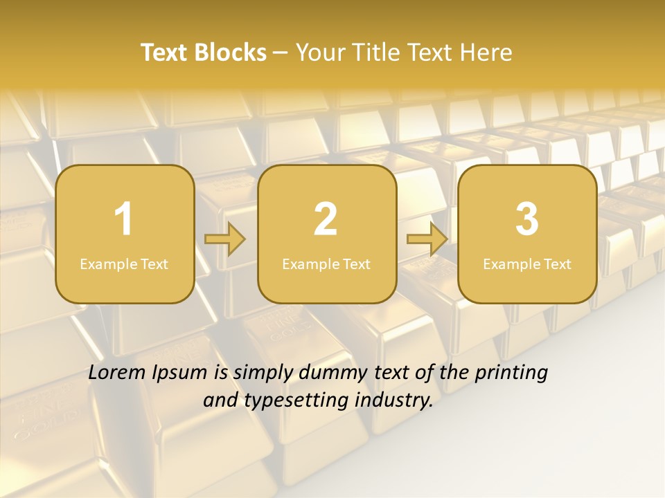 Gold Treasury Business PowerPoint Template