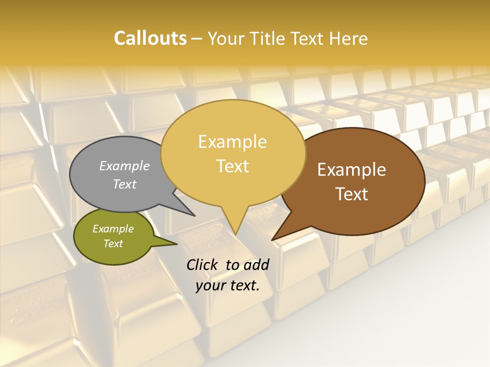 Gold Treasury Business PowerPoint Template