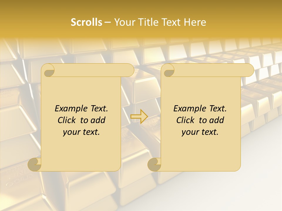 Gold Treasury Business PowerPoint Template