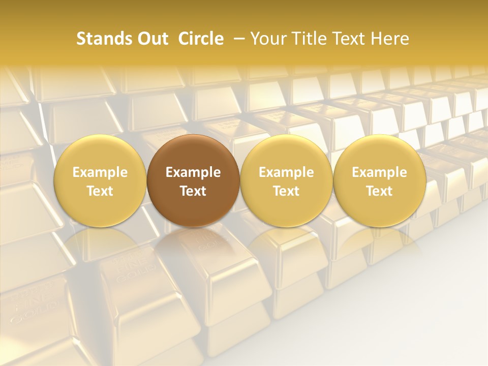 Gold Treasury Business PowerPoint Template