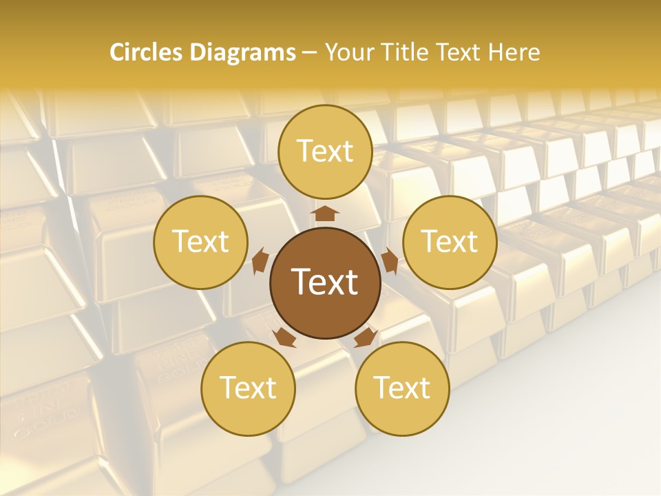 Gold Treasury Business PowerPoint Template