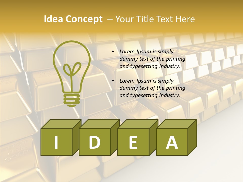 Gold Treasury Business PowerPoint Template