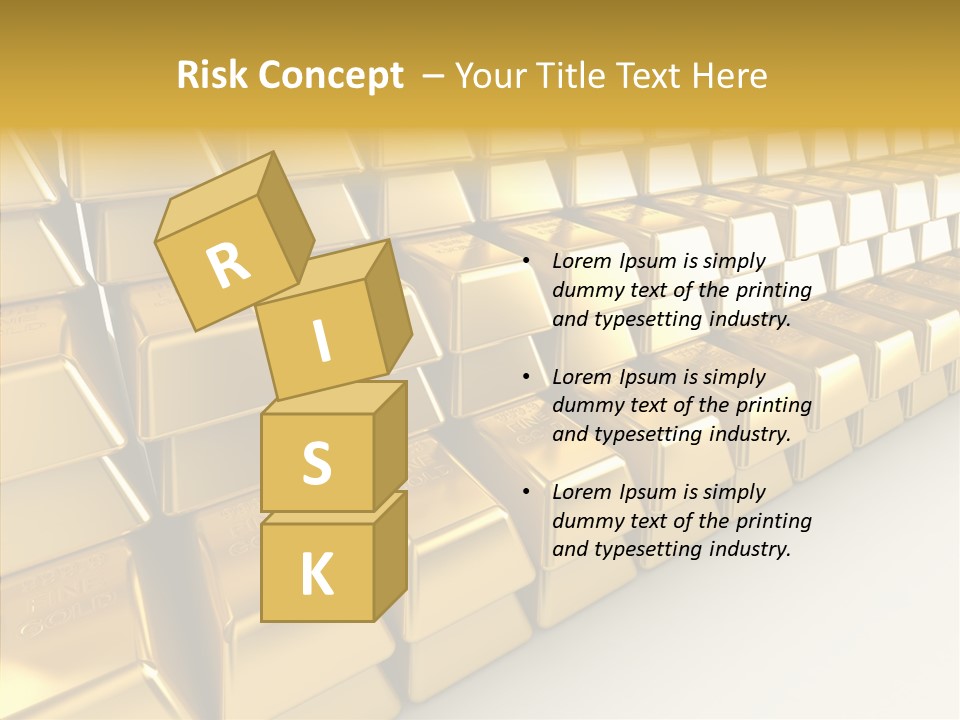 Gold Treasury Business PowerPoint Template