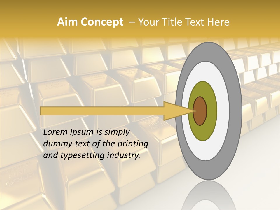 Gold Treasury Business PowerPoint Template