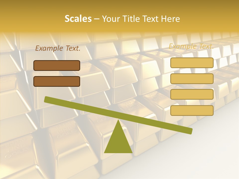 Gold Treasury Business PowerPoint Template