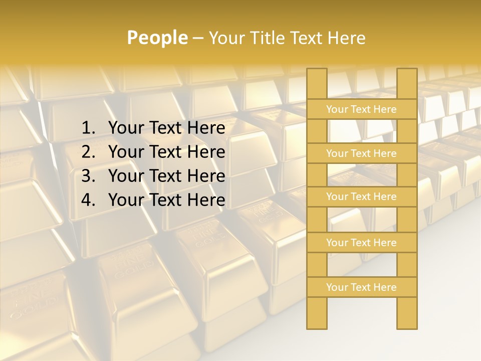 Gold Treasury Business PowerPoint Template
