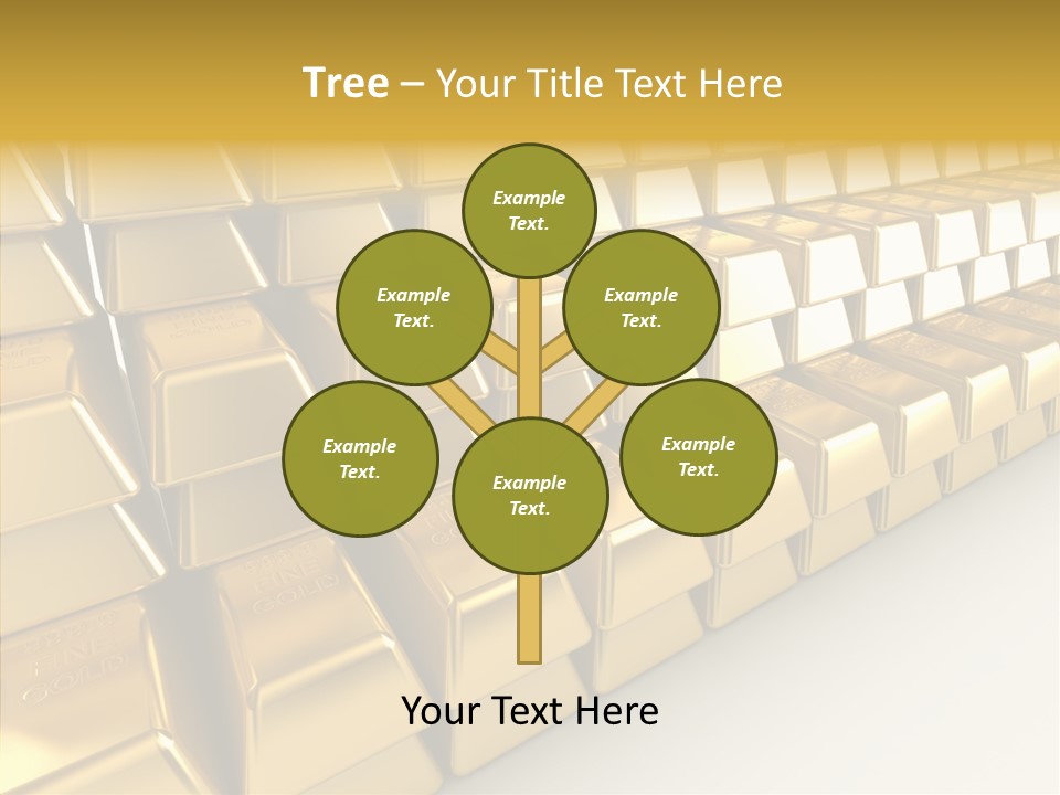 Gold Treasury Business PowerPoint Template