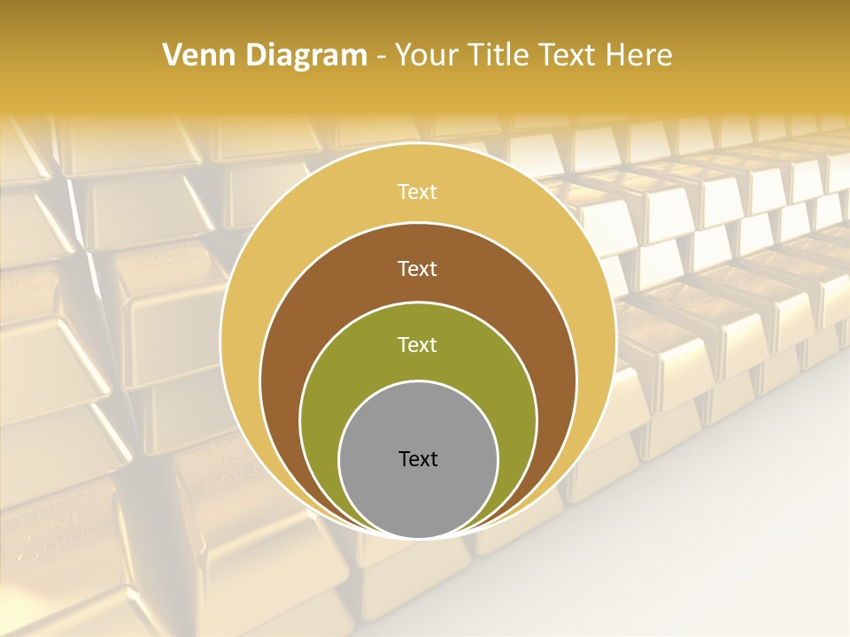 Gold Treasury Business PowerPoint Template