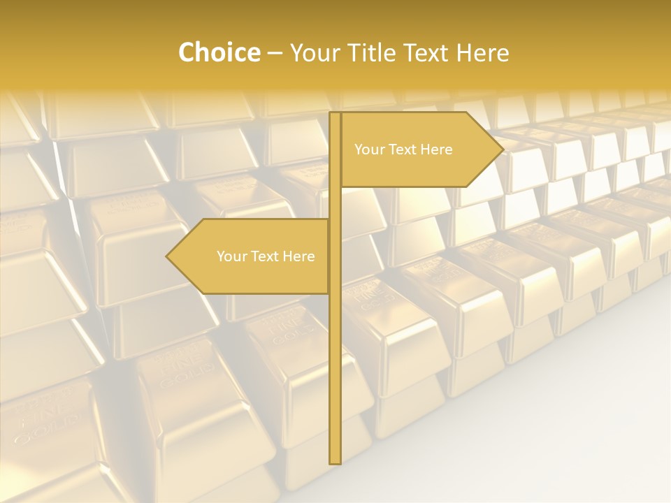 Gold Treasury Business PowerPoint Template