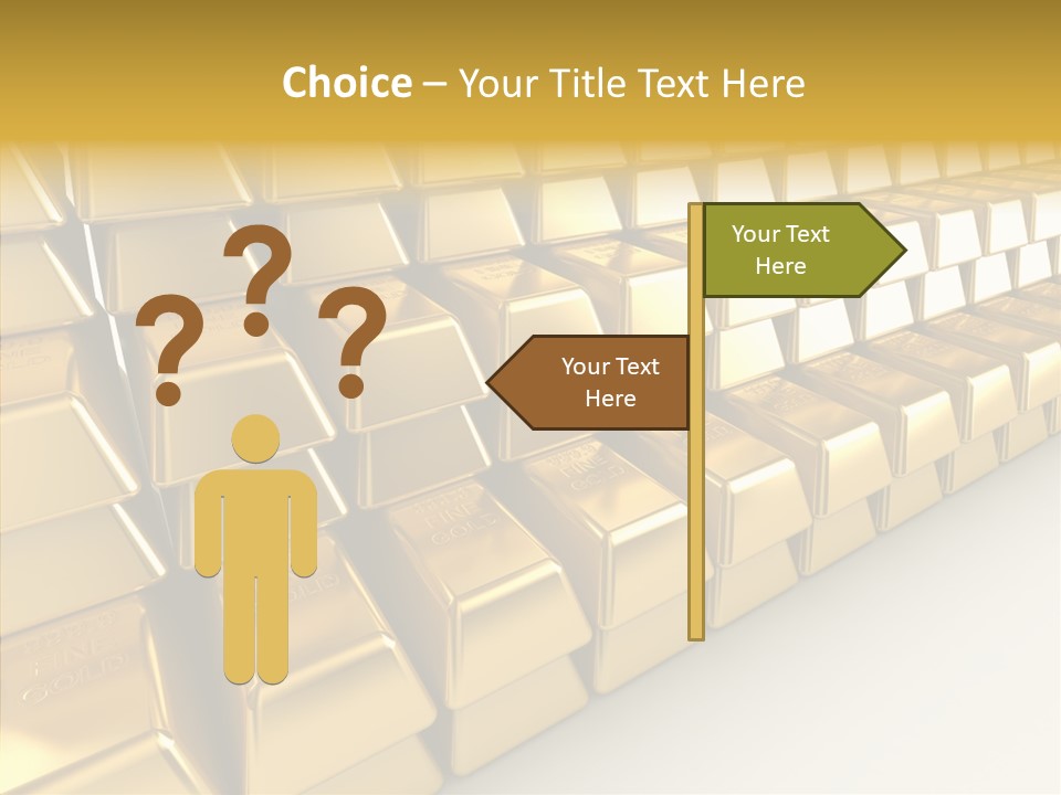 Gold Treasury Business PowerPoint Template