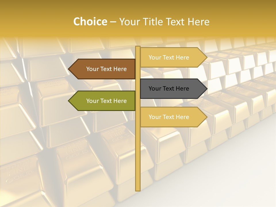 Gold Treasury Business PowerPoint Template