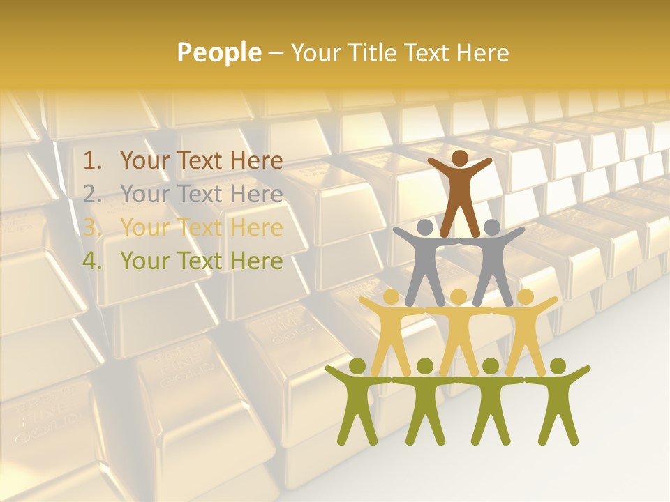 Gold Treasury Business PowerPoint Template