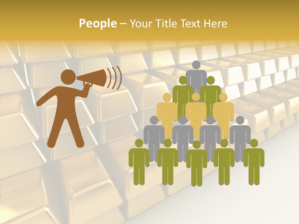 Gold Treasury Business PowerPoint Template