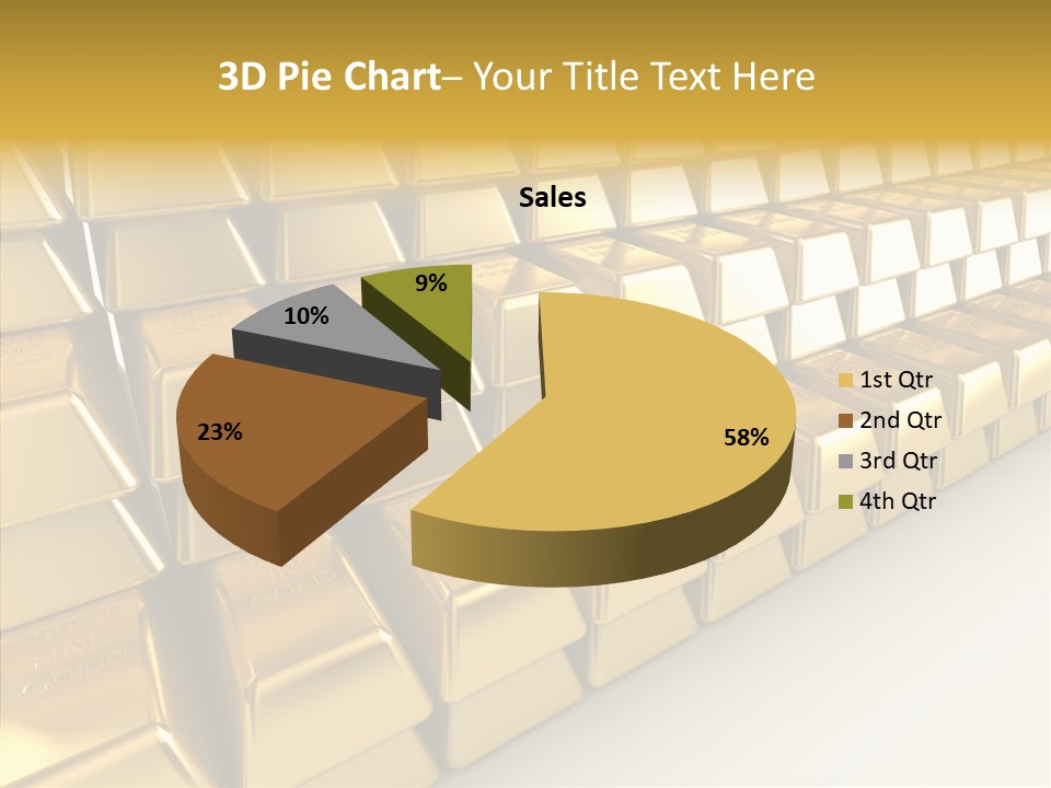 Gold Treasury Business PowerPoint Template