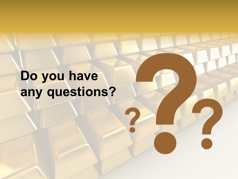 Gold Treasury Business PowerPoint Template