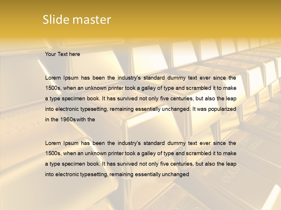 Isolated Savings Exchange PowerPoint Template