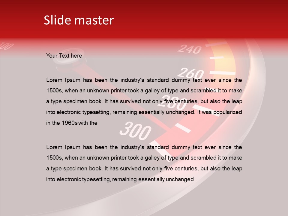 Auto Car Dashboard PowerPoint Template