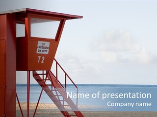 Building Beach Tropical PowerPoint Template