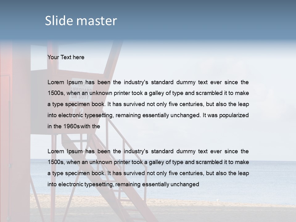 Building Beach Tropical PowerPoint Template