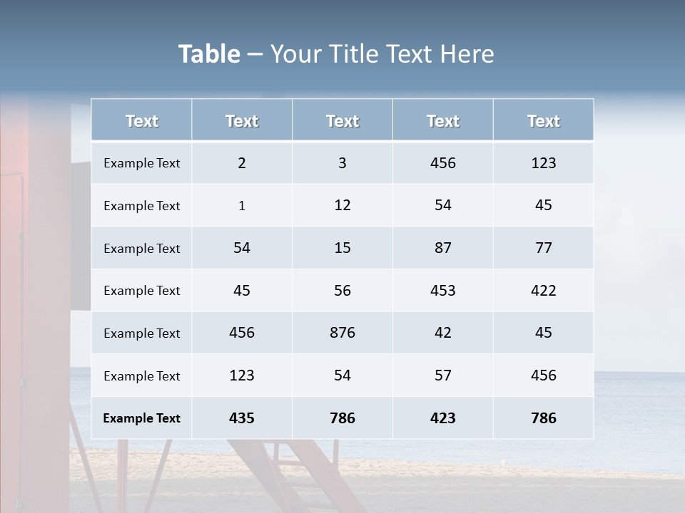 Building Beach Tropical PowerPoint Template