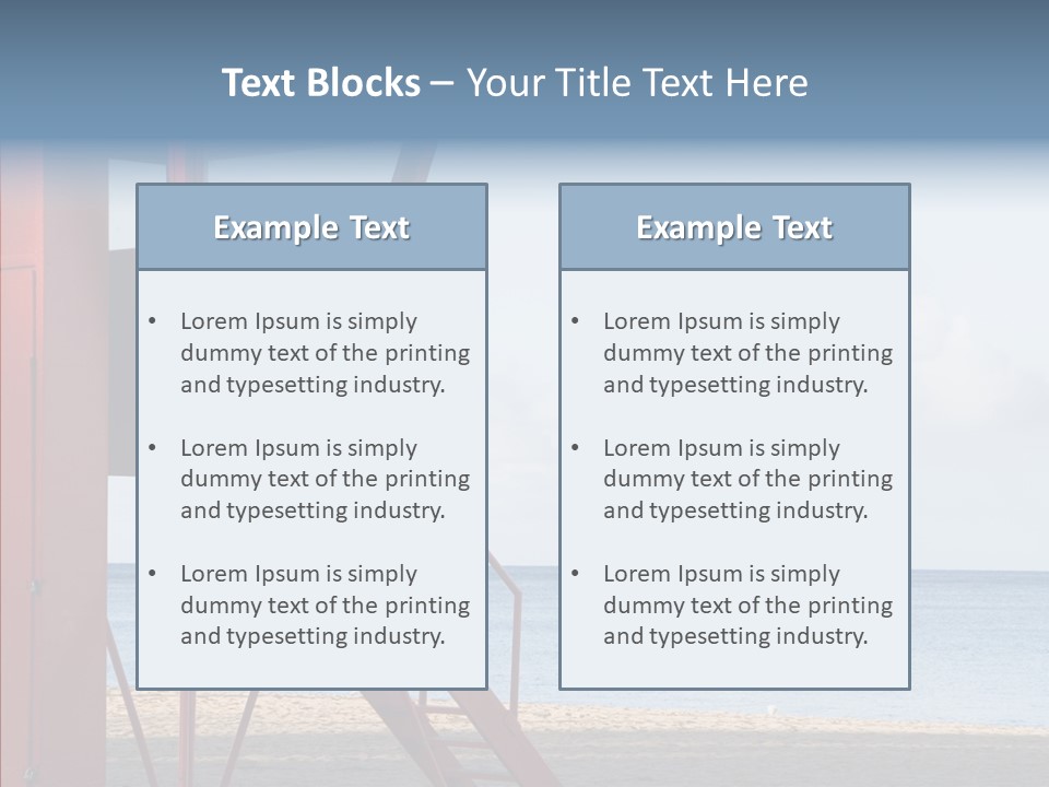 Building Beach Tropical PowerPoint Template