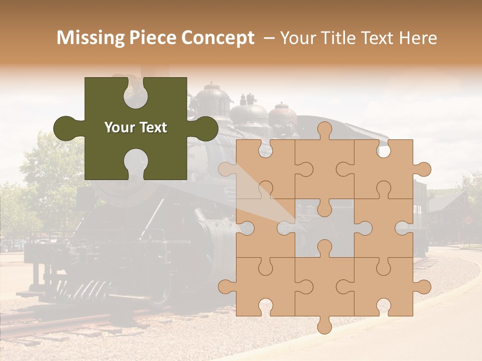 Motion Transportation Rails PowerPoint Template