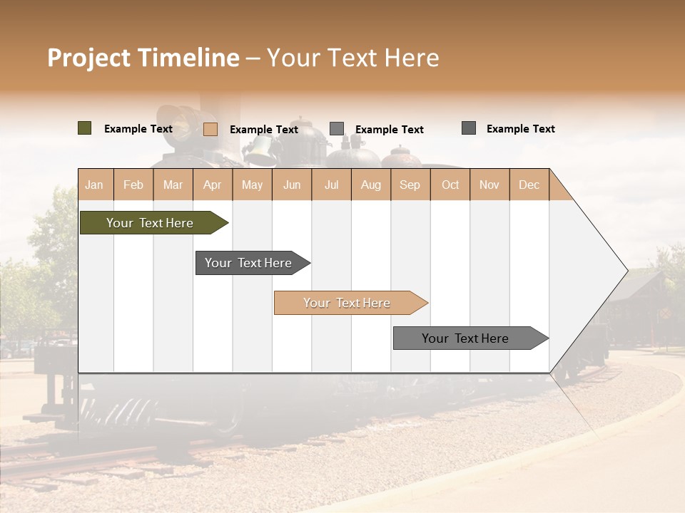 Motion Transportation Rails PowerPoint Template