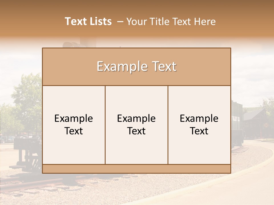Motion Transportation Rails PowerPoint Template