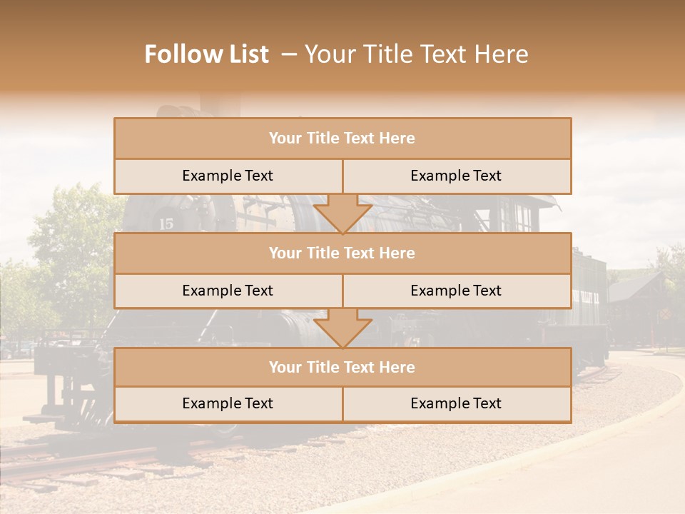 Motion Transportation Rails PowerPoint Template