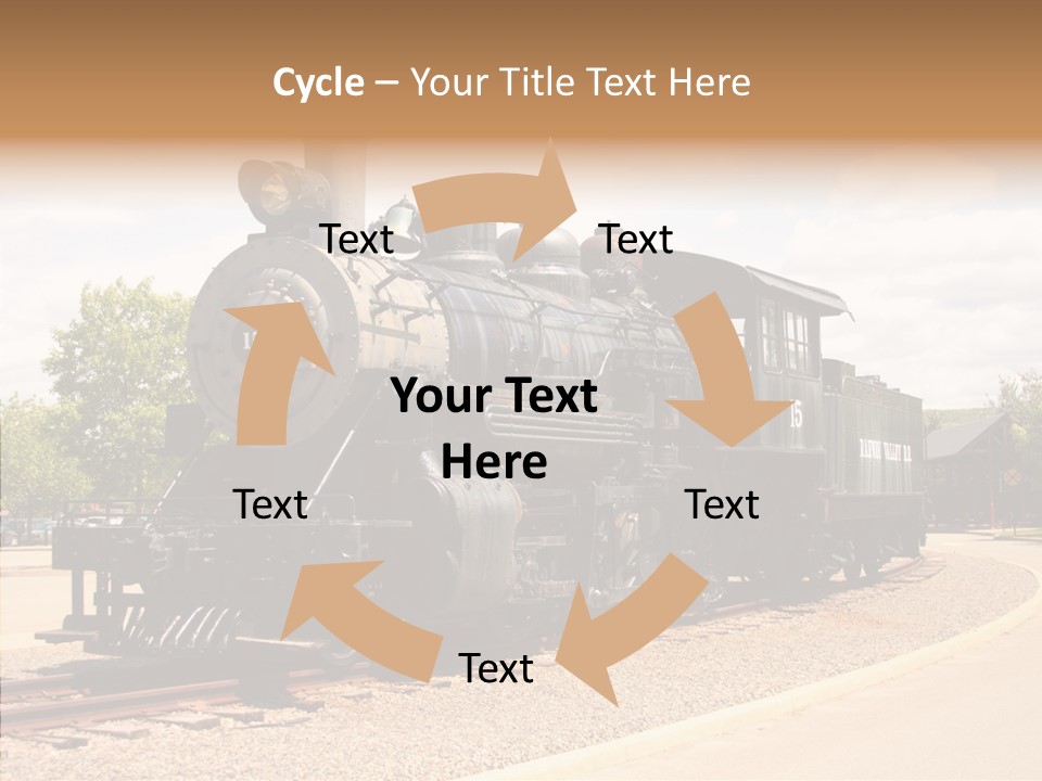 Motion Transportation Rails PowerPoint Template