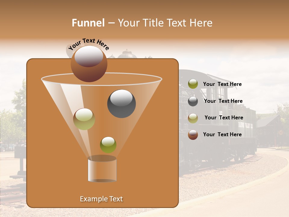 Motion Transportation Rails PowerPoint Template