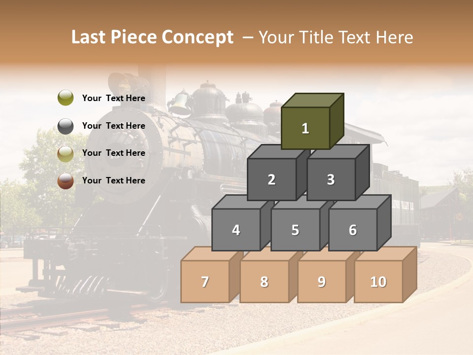 Motion Transportation Rails PowerPoint Template